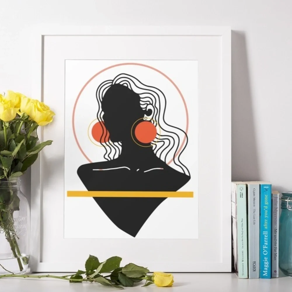 Modern Abstract Woman Wall Art Print Unframed - Picture 7 of 10